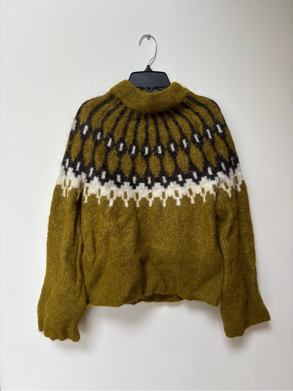 Banana Republic Wool Mockneck Fair Isle Sweater